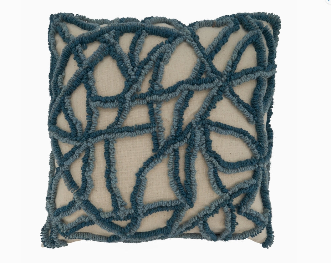 Cracked Modern Embroidered Design Pillow Cover