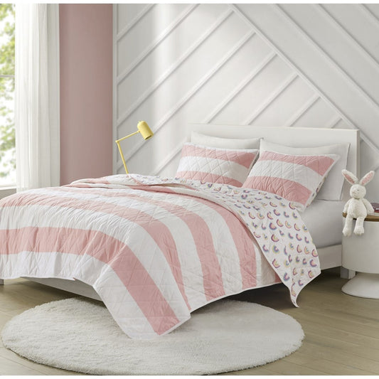 Sammie Cotton Cabana Stripe Reversible Quilt Set