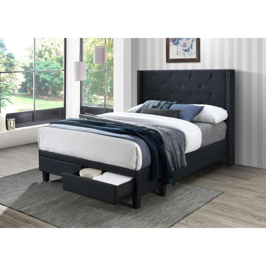 FABRIC BED FULL 70 BLACK