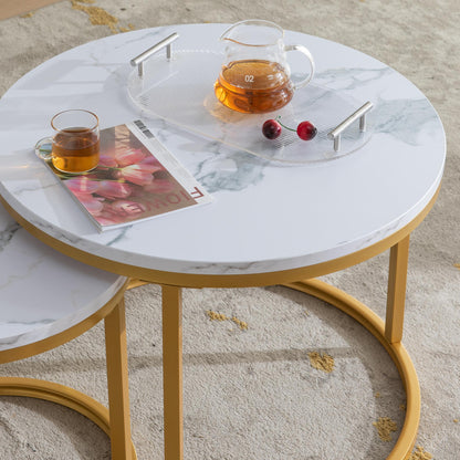 Modern Nesting coffee tables - Golden Frames